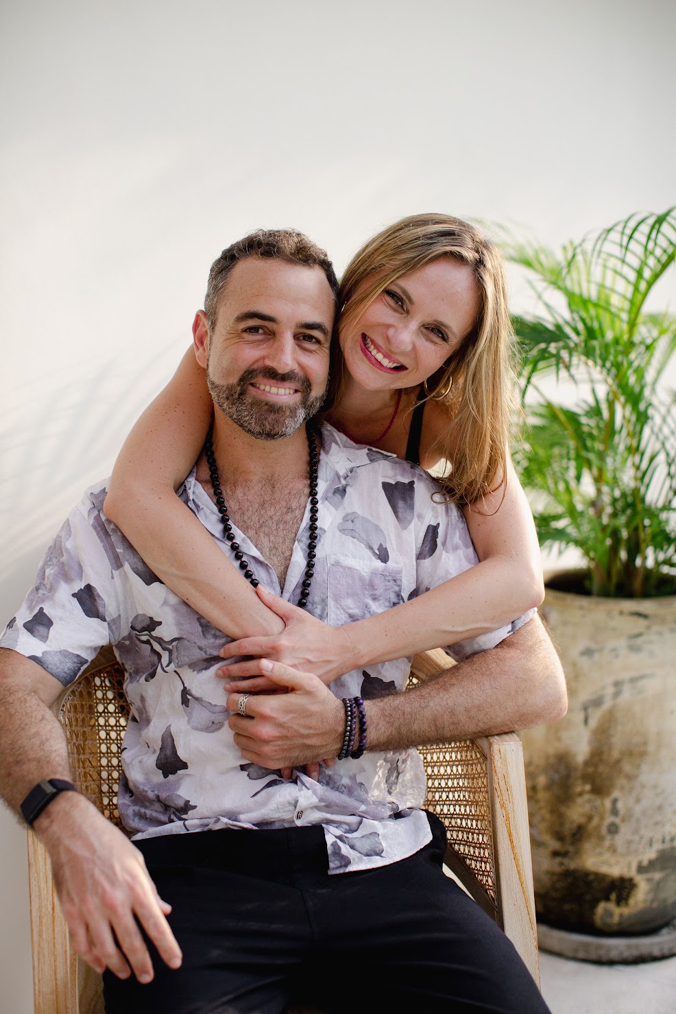 Daria Vodopianova with Barak Yaari.